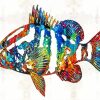 Abstract Colorful Fish Diamond Paintings