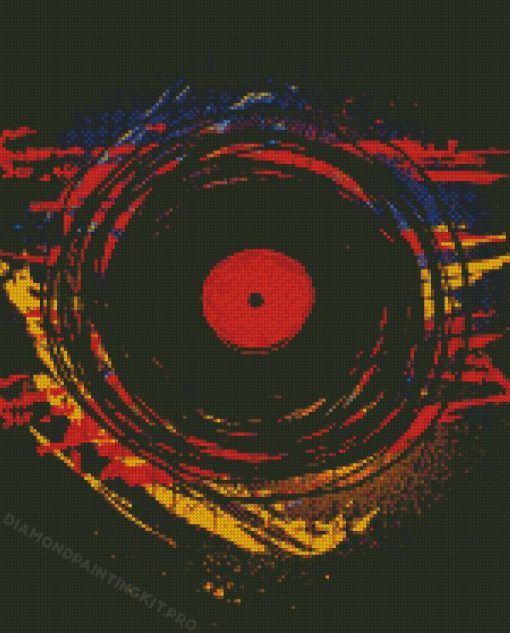 Abstract Vinyl Record Art Diamond Painting