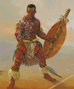 Aesthetic African Warrior Diamond Paintings