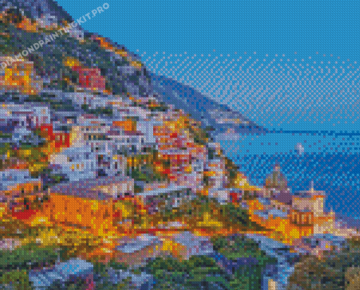 Amalfi Coast Night Diamond Painting