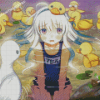 Anime Girl With Ducks Diamond Painting
