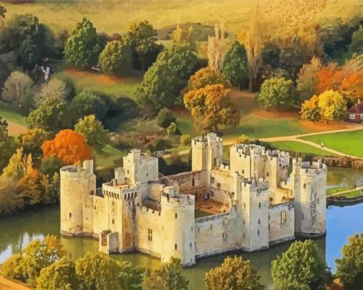 Autumn Bodiam Castle Diamond Painting