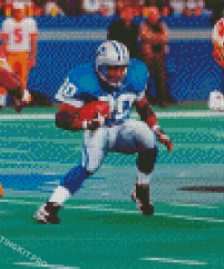 Barry Sanders In A Match Diamond Painting
