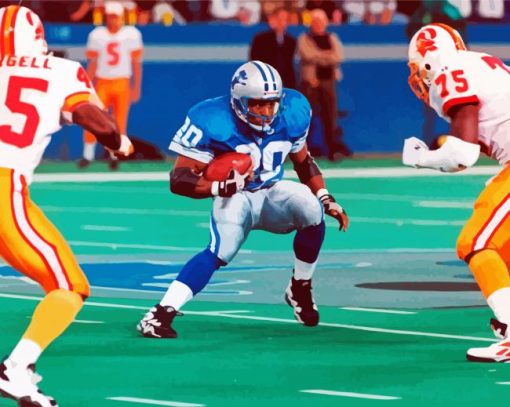 Barry Sanders In A Match Diamond Painting