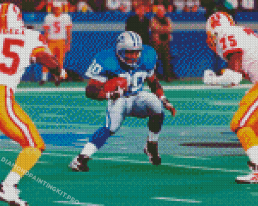 Barry Sanders In A Match Diamond Painting