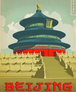 Beijing Temple Poster Diamond Paintings