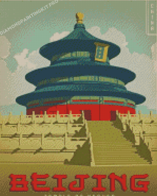 Beijing Temple Poster Diamond Paintings