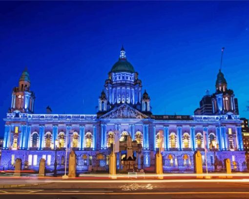 Belfast City Hall At Night Diamond Painting