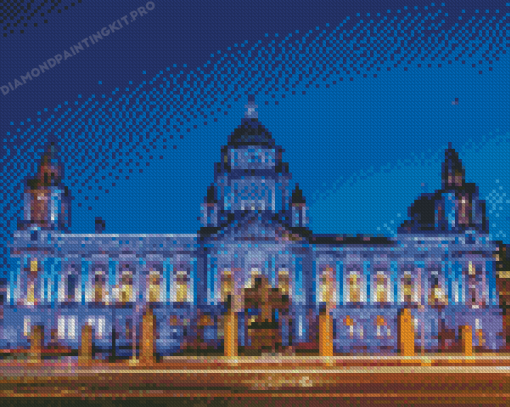 Belfast City Hall At Night Diamond Painting