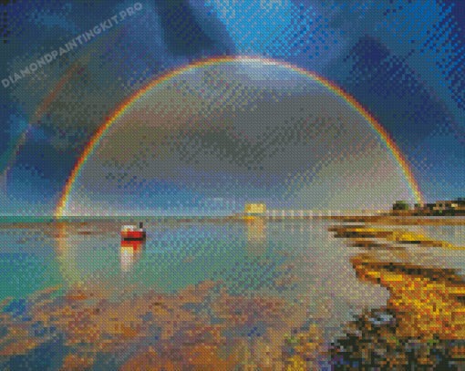 Bembridge Rainbow Landscape Diamond Painting