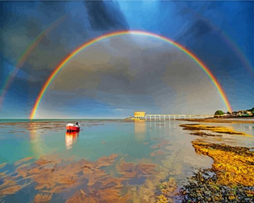 Bembridge Rainbow Landscape Diamond Painting