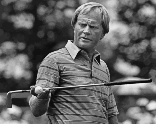 Black And White Jack Nicklaus Diamond Painting