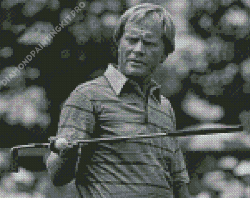 Black And White Jack Nicklaus Diamond Painting