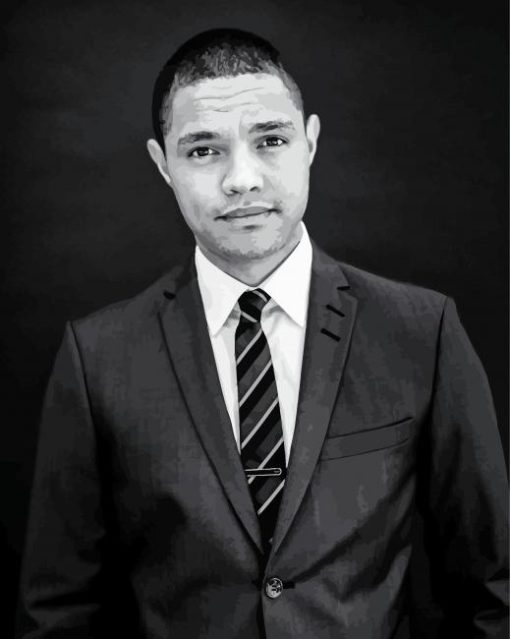 Black And White Trevor Noah Diamond Painting