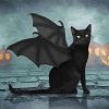 Black Bat Cat Diamond Paintings