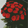 Black And Red Flowers Bouquet Diamond Painting