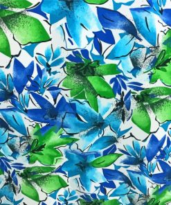 Blue And Green Flowers Diamond Paintings