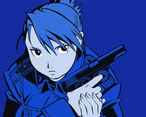 Blue Riza Hawkeye Diamond Painting