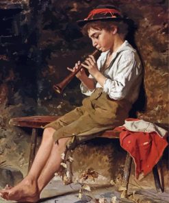 Boy Playing Clarinet Diamond Paintings