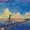 Boy With Bike Art Diamond Painting