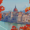 Budapest Parliament In Autumn Diamond Paintings