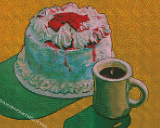 Cake And Coffee Diamond Paintings