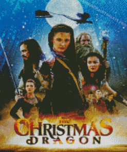 Christmas Dragon Movie Poster Diamond Painting