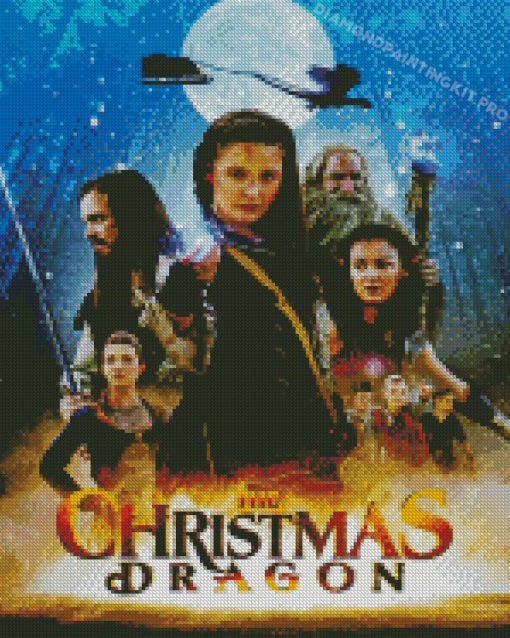 Christmas Dragon Movie Poster Diamond Painting