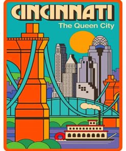 Cincinnati Poster Diamond Painting