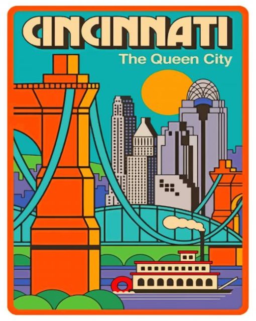 Cincinnati Poster Diamond Painting