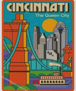 Cincinnati Poster Diamond Painting