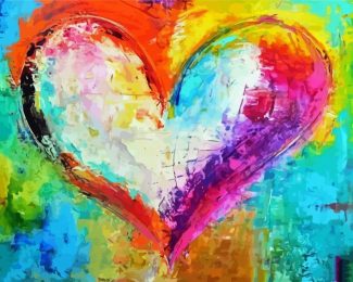 Colorful Heart Art Diamond Paintings