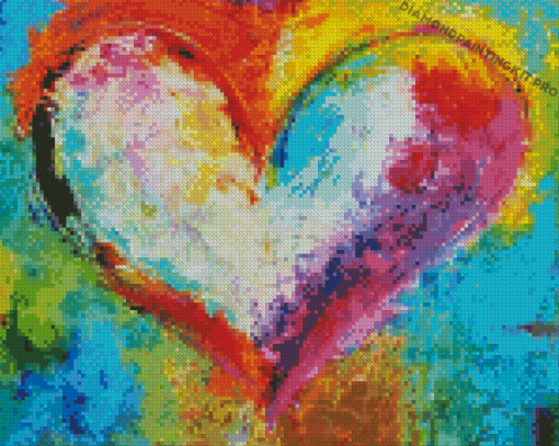 Colorful Heart Art Diamond Paintings