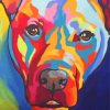 Colorful Pitbull Dog Diamond Paintings