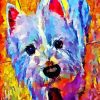 Colourful Westie Dog Puppy Diamond Paintings