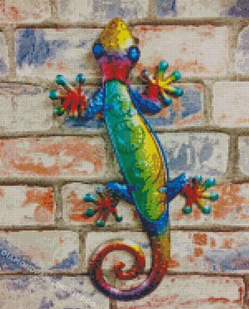 Colourful Gecko Reptile Diamond Painting