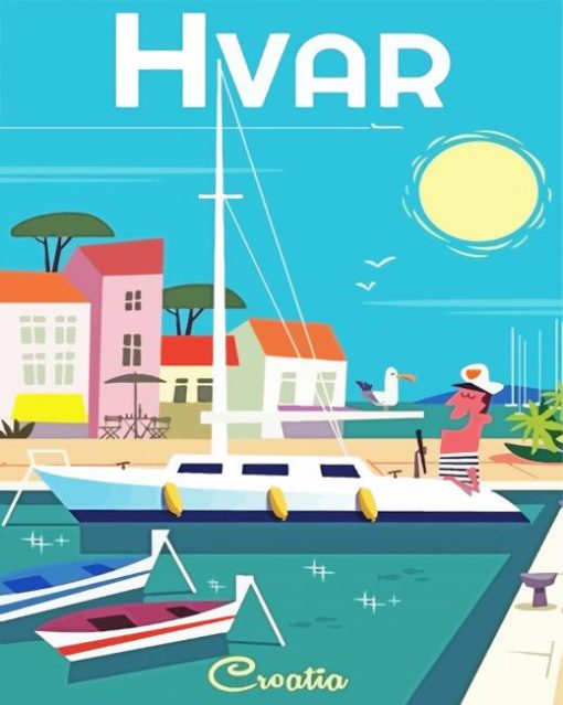 Croatia Hvar Poster Diamond Painting