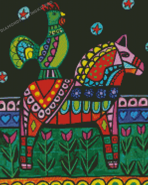 Dala Folk Art Diamond Paintings