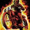 Dirt Bike Skull Diamond Painting