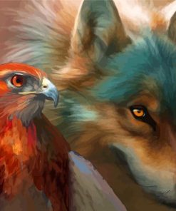 Eagle And Wolf Diamond Paintings