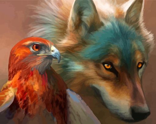 Eagle And Wolf Diamond Paintings