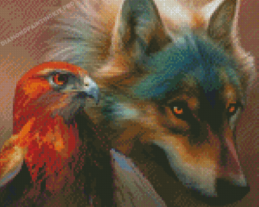 Eagle And Wolf Diamond Paintings