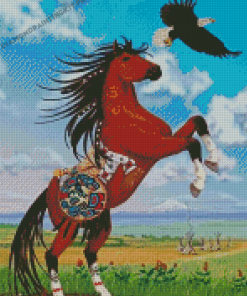 Eagle With A Horse Diamond Paintings