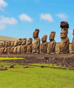 Easter Island Moai Diamond Paintings