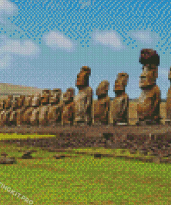 Easter Island Moai Diamond Paintings
