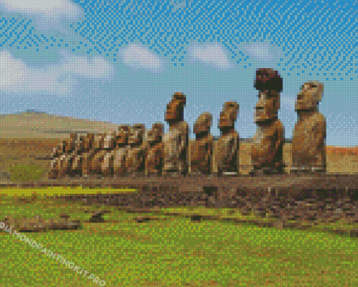 Easter Island Moai Diamond Paintings