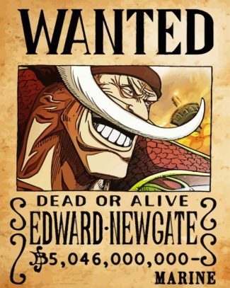 Edward Newgate One Piece Wanted Diamond Painting