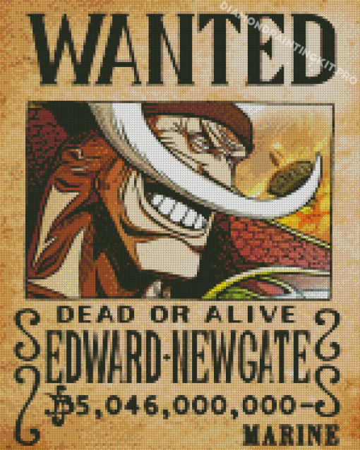 Edward Newgate One Piece Wanted Diamond Painting