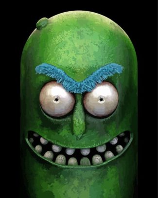 Evil Pickle Rick Diamond Painting