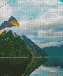 Fiordland Island Reflection Diamond Paintings